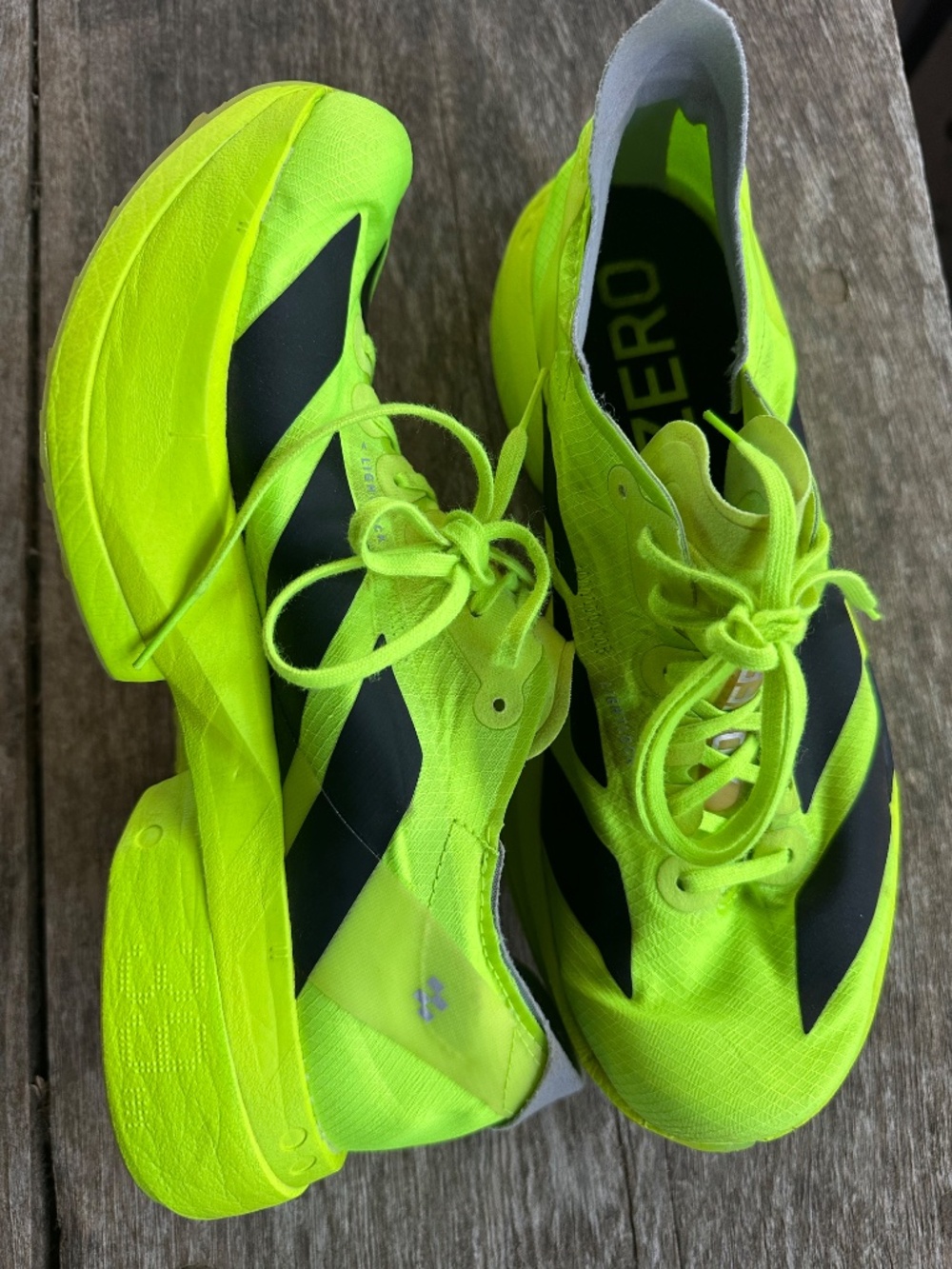 ADIDAS Adizero Adios Pro 4 Lucid Lemon/Black Sneakers, US 7.5
